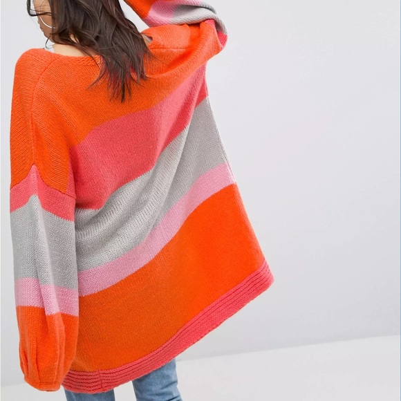ASOS | colorblock cardigan 🧡💕 - Picture 3 of 4